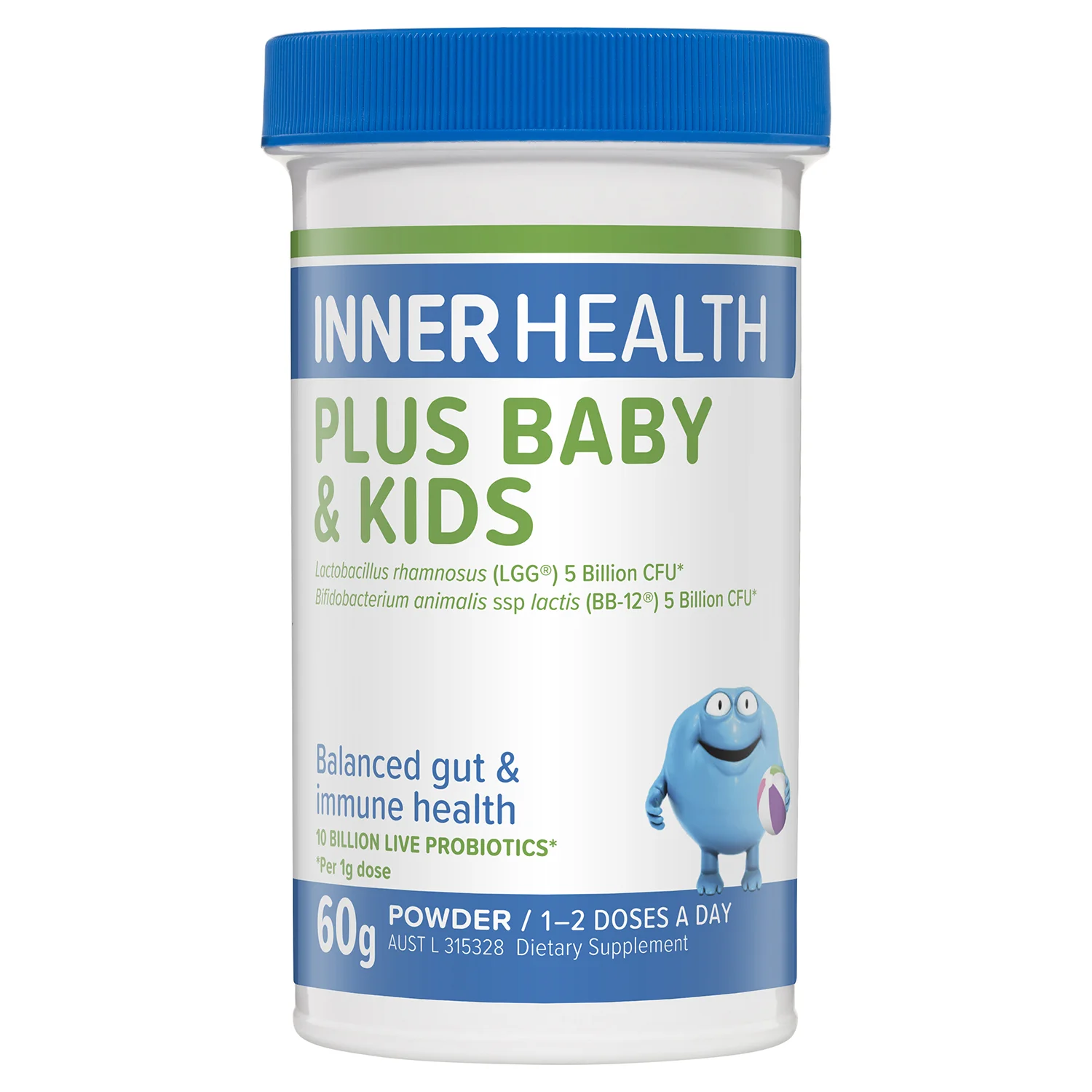 【全系列买三送高之源脂质VC胶囊】【婴幼儿款】Inner Health Plus Baby &amp; Kids 60g 澳洲茵澳斯婴幼儿儿童肠道双歧杆菌活性益生菌粉60克 （0-12岁） 保质期2027.10
